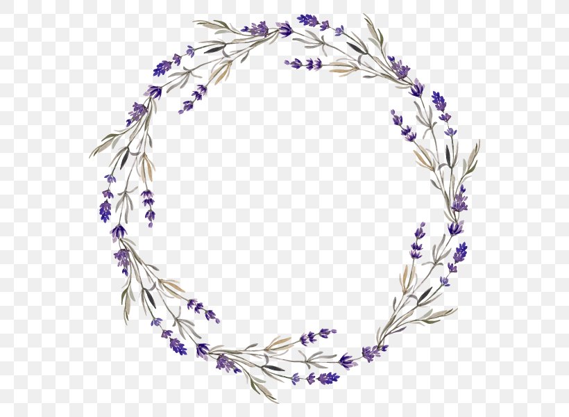 Watercolor Painting Drawing Lavender Wreath, PNG, 600x600px, Watercolor Painting, Body Jewelry, Drawing, Floral Design, Flower Download Free
