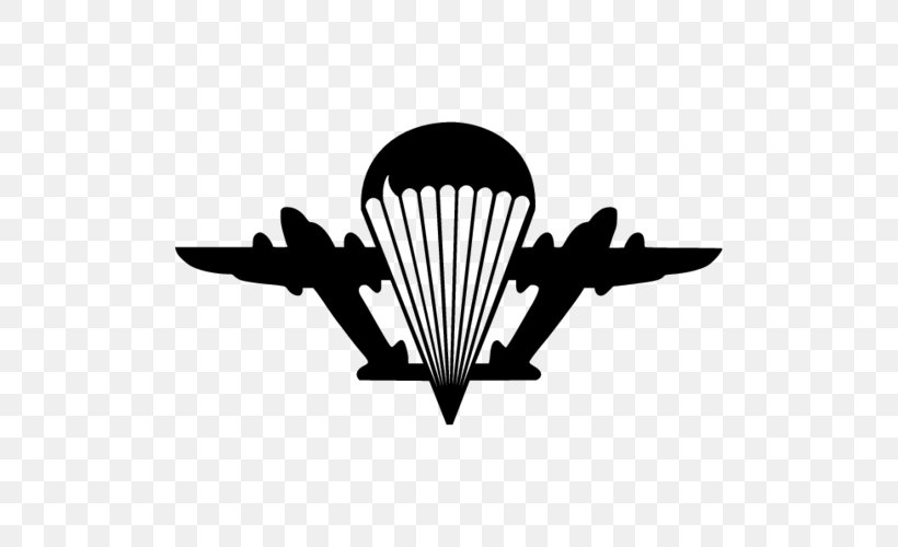 Day Of Airborne Forces Sticker Military Виниловая интерьерная наклейка, PNG, 500x500px, Airborne Forces, Advertising, Artikel, Black, Black And White Download Free
