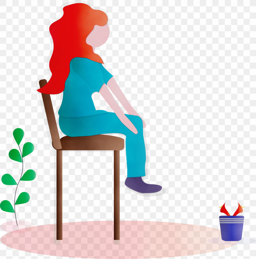 Sitting Furniture Table, PNG, 2966x3000px, Modern Girl, Furniture, Paint, Sitting, Table Download Free