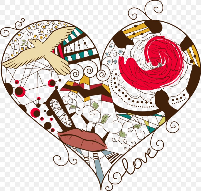 Heart Abstract Art Royalty-free Clip Art, PNG, 921x874px, Watercolor, Cartoon, Flower, Frame, Heart Download Free