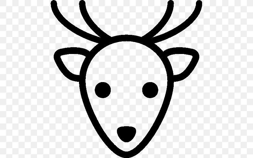 Reindeer Moose Clip Art, PNG, 512x512px, Deer, Antler, Black And White, Christmas, Elk Download Free
