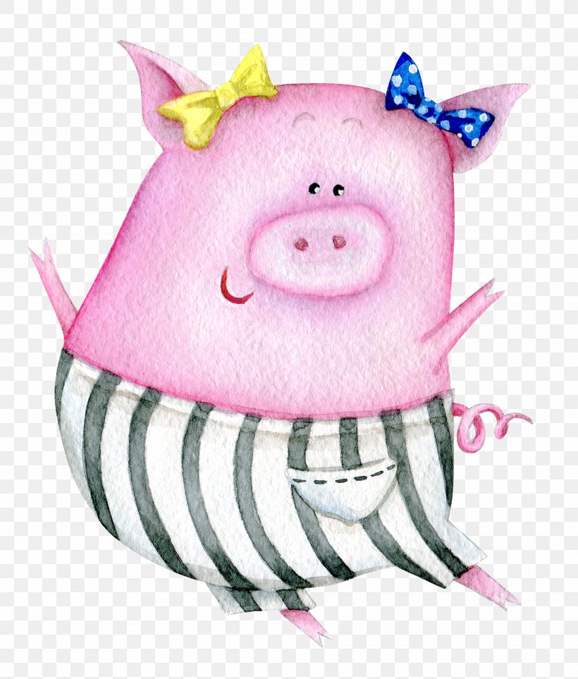 Domestic Pig Vector Graphics Royalty-free Illustration, PNG, 2000x2351px, Pig, Cuteness, Domestic Pig, Drawing, Fictional Character Download Free