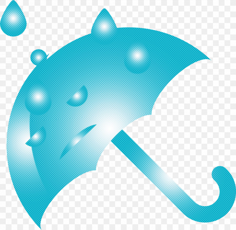 Umbrella Rain, PNG, 2999x2926px, Umbrella Rain, Aqua, Blue, Dolphin, Logo Download Free