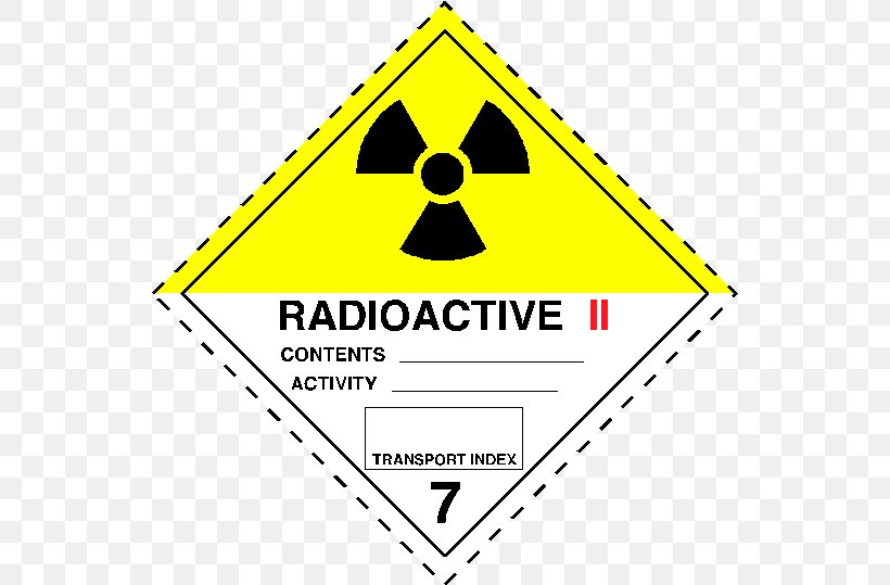 HAZMAT Class 7 Radioactive Substances Paper Dangerous Goods Placard Label, PNG, 540x539px, Paper, Area, Brand, Chemical Substance, Corrosive Substance Download Free