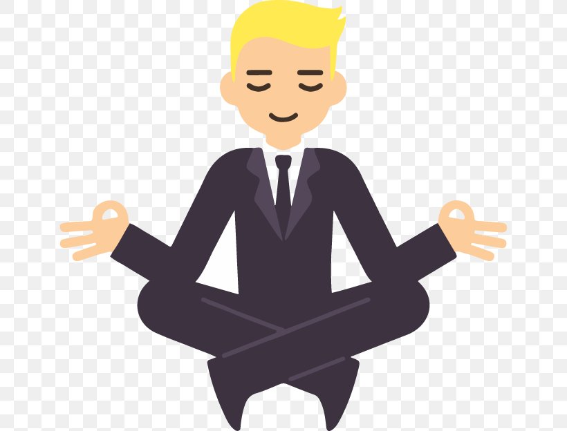 Mindfulness For Beginners Blueprint: 40 Steps To Become More Present In The Moment Through Meditation ? Anxiety ? Exercise, PNG, 648x624px, Meditation, Business, Businessperson, Caricature, Cartoon Download Free