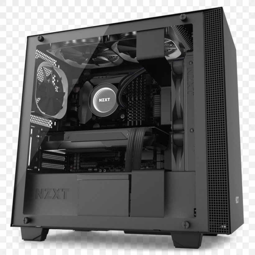 Computer Cases & Housings Power Supply Unit NZXT H400i Tower Black ATX, PNG, 900x900px, Computer Cases Housings, Atx, Black And White, Cable Management, Computer Case Download Free