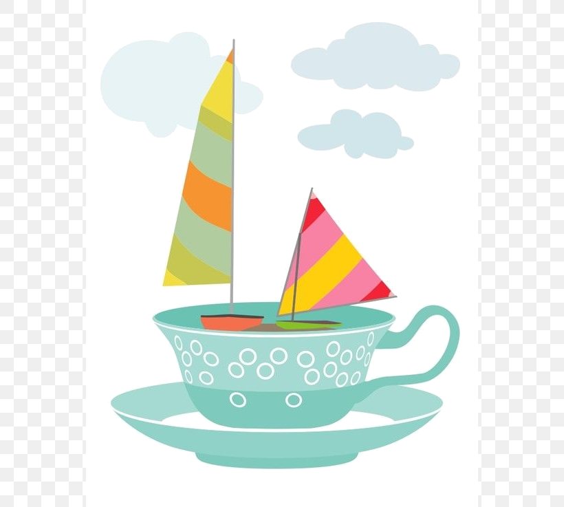 Illustration Teacup Art Image, PNG, 570x737px, Tea, Art, Boat, Coffee Cup, Cone Download Free