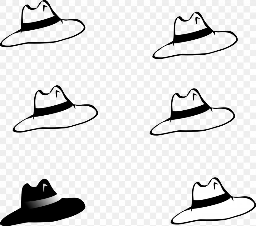 Six Thinking Hats Stock.xchng Clip Art, PNG, 1969x1738px, Six Thinking Hats, Black And White, Brand, Cap, Cowboy Hat Download Free