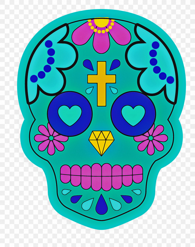 Skull Mexico, PNG, 2374x3000px, Skull, Calavera, Cartoon, Day Of The Dead, Drawing Download Free