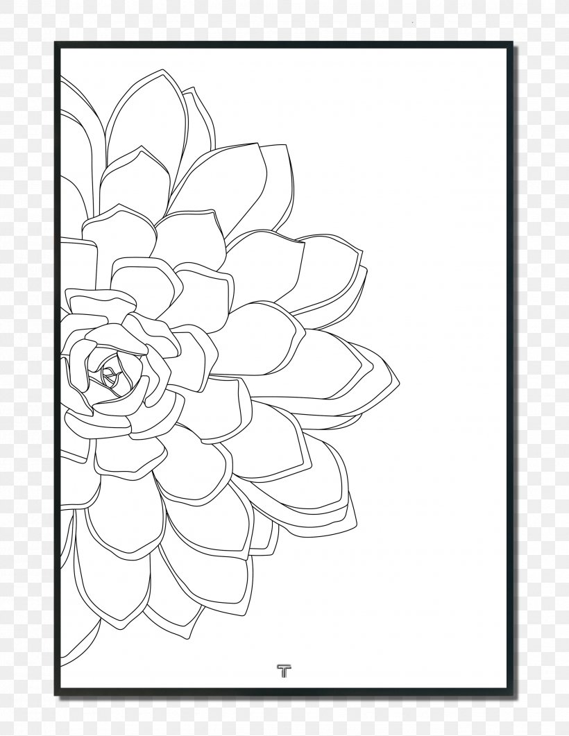 Floral Design Drawing Succulent Plant Sketch, PNG, 2550x3300px, Floral Design, Area, Art, Artwork, Black Download Free