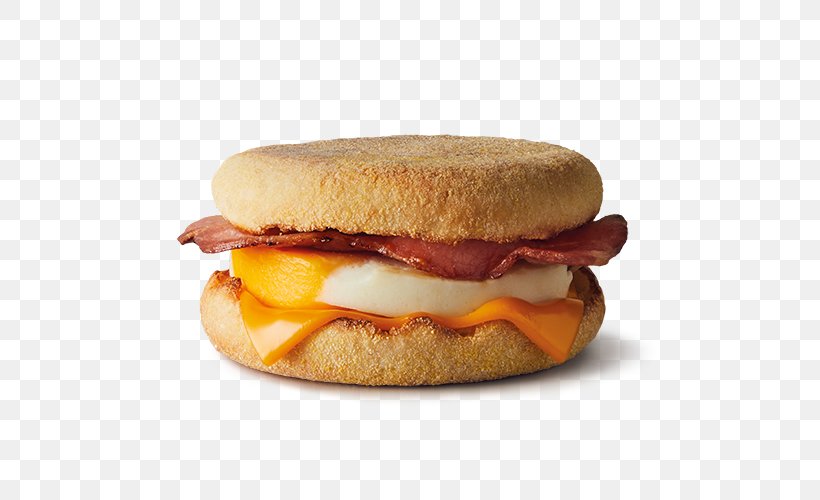 Breakfast Sandwich Cheeseburger English Muffin Bacon, PNG, 500x500px, Breakfast Sandwich, American Food, Bacon, Bacon Egg And Cheese Sandwich, Bacon Sandwich Download Free