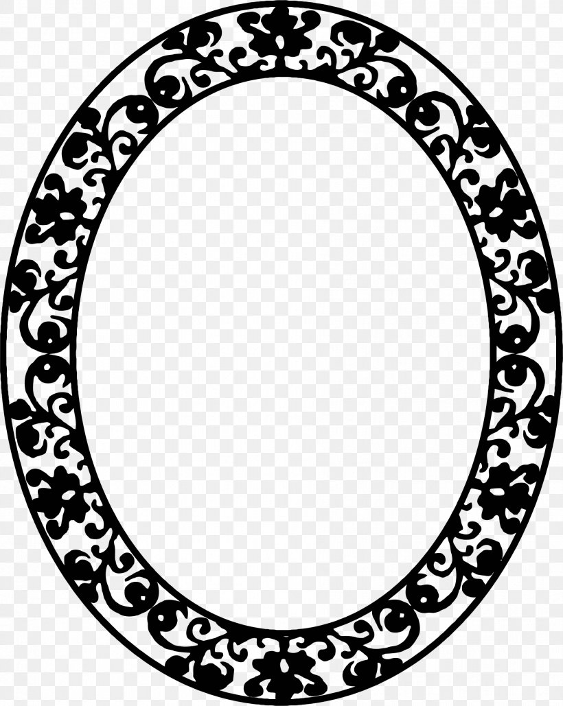 Picture Frames Oval Clip Art, PNG, 1802x2262px, Picture Frames, Area, Black And White, Decorative Arts, Dots Per Inch Download Free