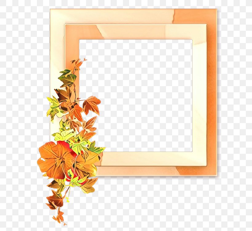 Picture Frame, PNG, 650x751px, Cartoon, Interior Design, Orange, Picture Frame, Plant Download Free