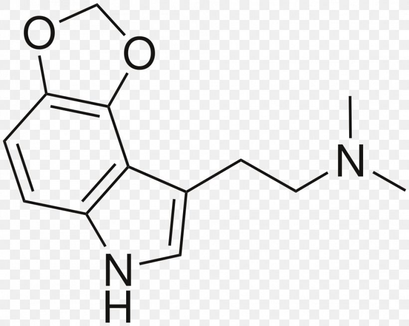 Serotonin 5-HT Receptor Serotonergic Neurotransmitter N,N-Dimethyltryptamine, PNG, 963x768px, 5ht Receptor, Serotonin, Area, Black, Black And White Download Free