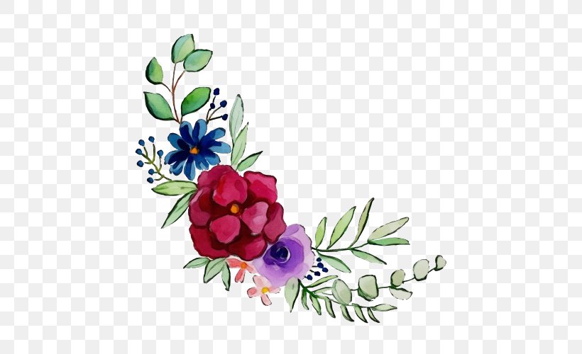 Flower Plant Bouquet Flowering Plant Cut Flowers, PNG, 500x500px, Watercolor, Bouquet, Branch, Cut Flowers, Flower Download Free