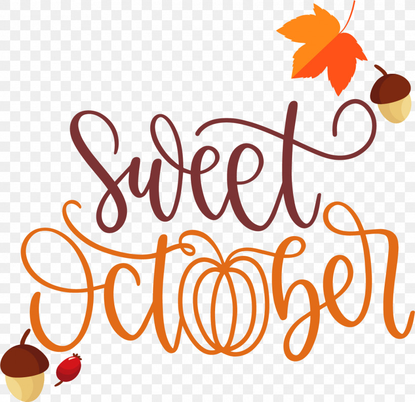 Sweet October October Autumn, PNG, 1422x1379px, October, Autumn, Calligraphy, Fall, Flower Download Free