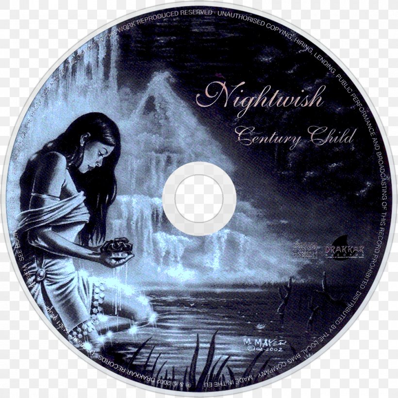 Compact Disc Century Child Nightwish Album Super High Material CD, PNG, 1000x1000px, Watercolor, Cartoon, Flower, Frame, Heart Download Free