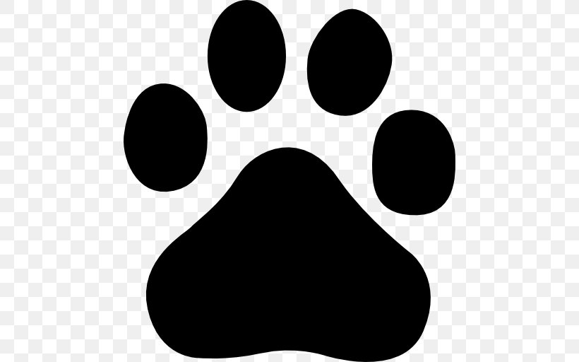 Dog Paw Logo, PNG, 512x512px, Dog, Black, Black And White, Footprint, Logo Download Free