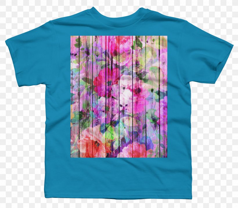 Clothing Turquoise Magenta Teal T-shirt, PNG, 1800x1575px, Clothing, Cafepress, Dye, Flower, Magenta Download Free