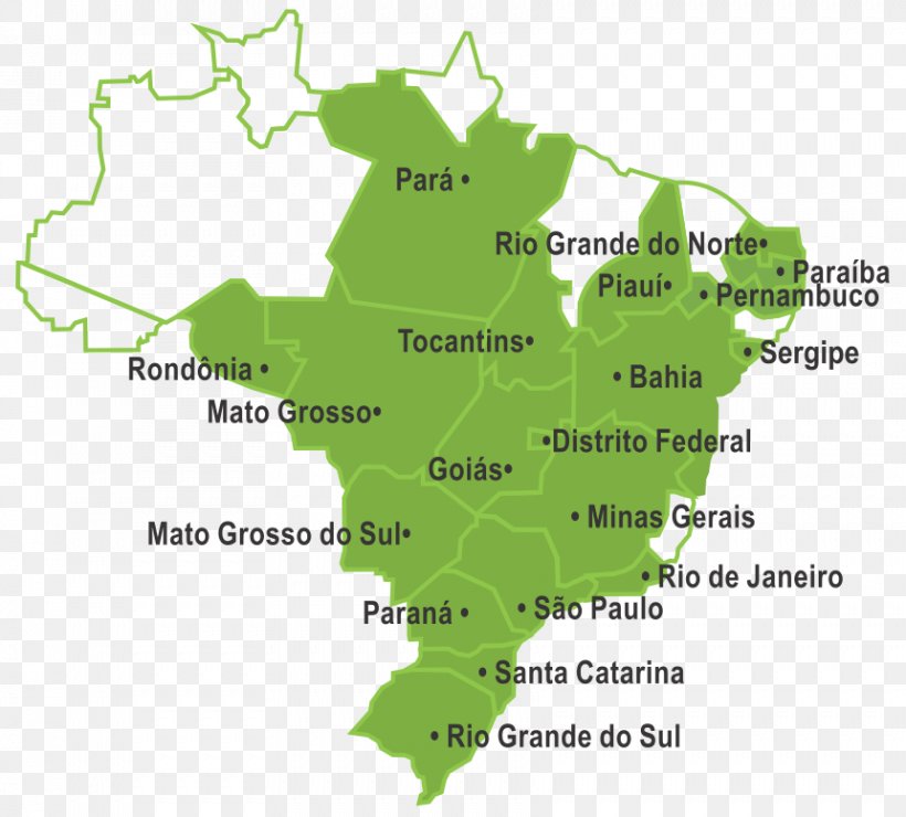 Mapa Polityczna Observatory Federative Unit Of Brazil Cornélio Procópio, PNG, 861x778px, Map, Area, Brazil, Federative Unit Of Brazil, Green Download Free