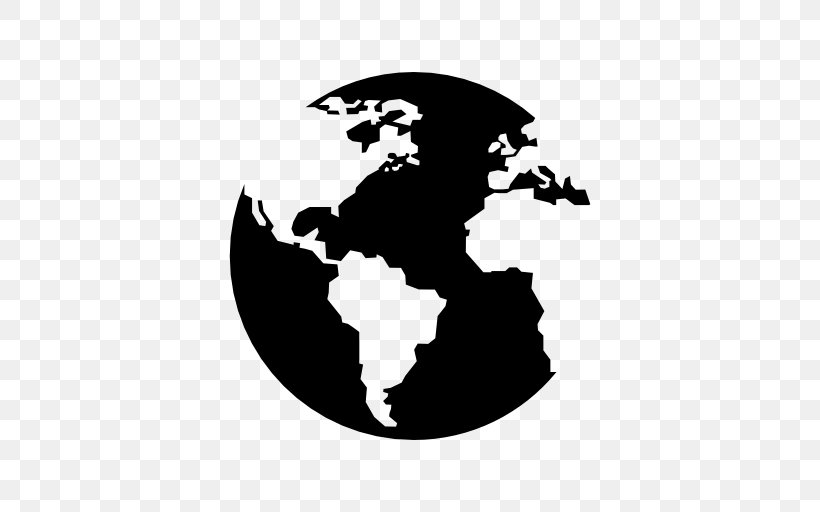 Globe World Map Earth, PNG, 512x512px, Globe, Black, Black And White, Earth, Earth Symbol Download Free
