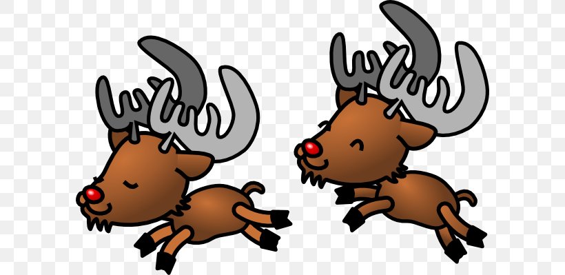 Rudolph Reindeer Santa Claus Clip Art, PNG, 600x399px, Rudolph, Antler, Carnivoran, Cartoon, Cattle Like Mammal Download Free