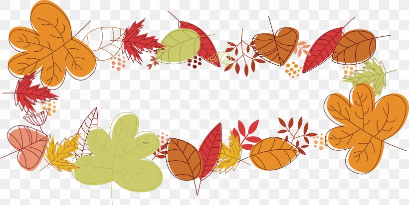 Autumn Leaf, PNG, 5474x2757px, Autumn, Butterfly, Deciduous, Drawing, Floral Design Download Free