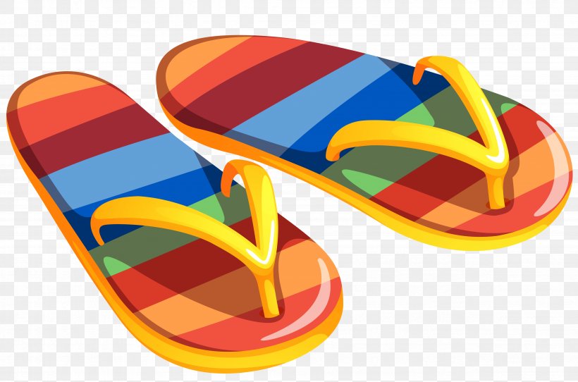 Flip-flops Slipper Sandal Clip Art, PNG, 4726x3126px, Flipflops, Beach, Flip Flops, Footwear, Orange Download Free