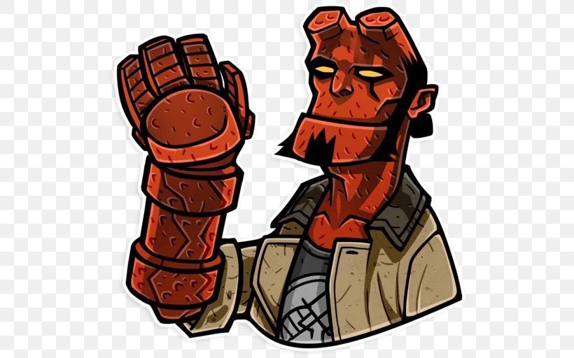 Hellboy Sticker Telegram Character Clip Art, PNG, 512x512px, Hellboy, Cartoon, Character, Fiction, Fictional Character Download Free