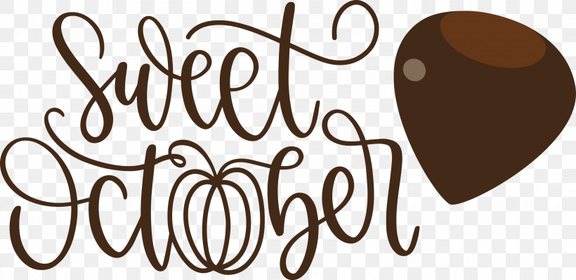 Sweet October October Fall, PNG, 2999x1456px, October, Autumn, Calligraphy, Fall, Geometry Download Free
