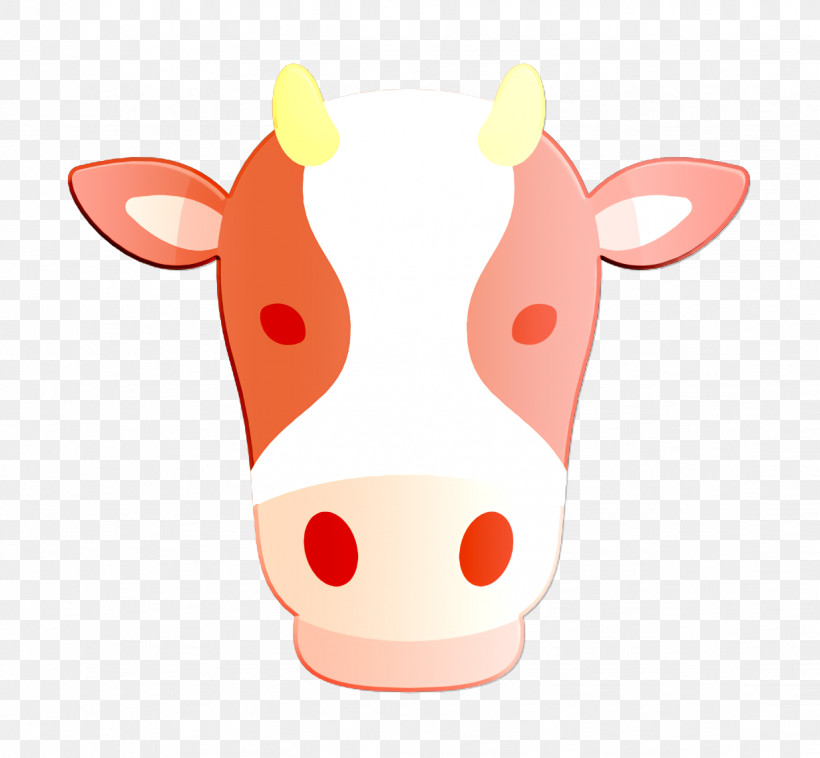 Animal Icon Cow Icon, PNG, 1232x1140px, Animal Icon, Cartoon, Cow Icon, Meter, Red Download Free