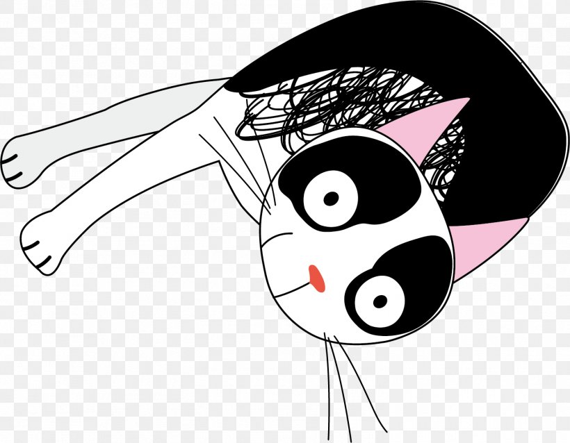 Black Cat Kitten Cartoon, PNG, 1501x1168px, Watercolor, Cartoon, Flower, Frame, Heart Download Free