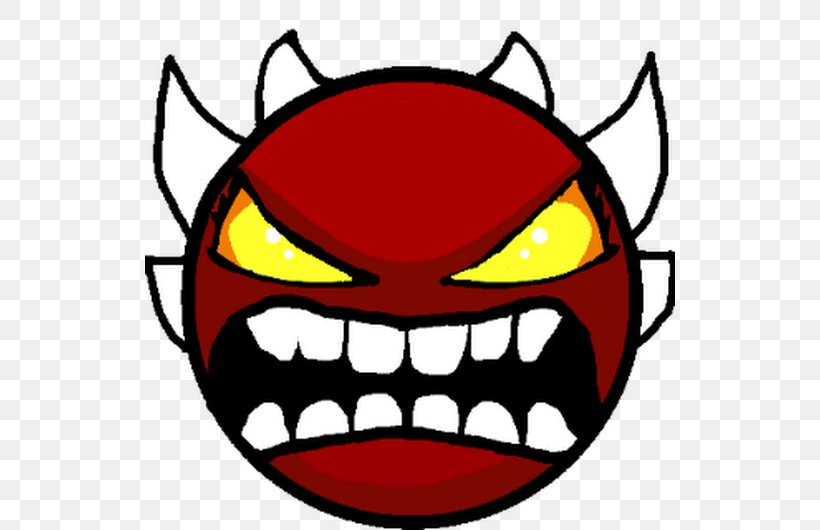 Geometry Dash Face Smile Demon, PNG, 530x530px, Geometry Dash, Demon, Emoticon, Face, Fictional Character Download Free