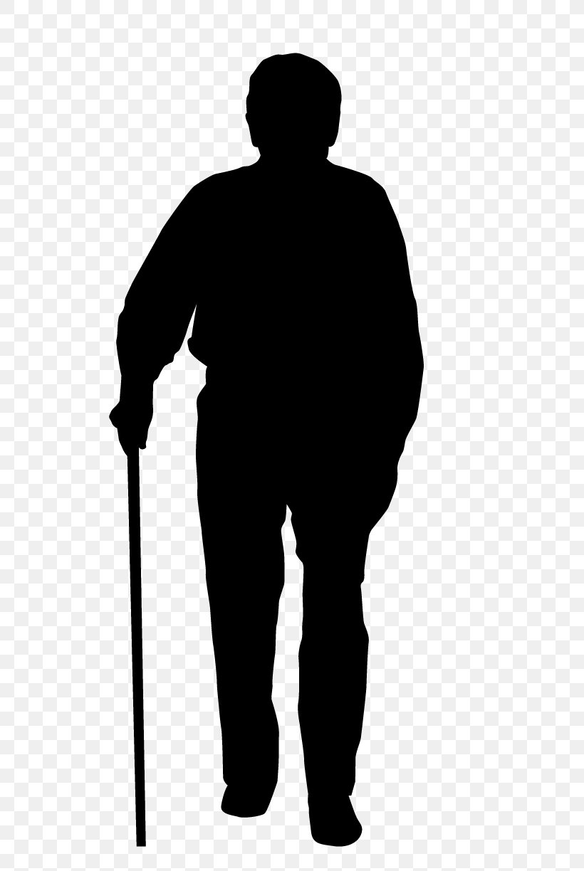 Silhouette Old Age, PNG, 596x1224px, Old Age, Aged Care, Black And White, Child, Family Download Free