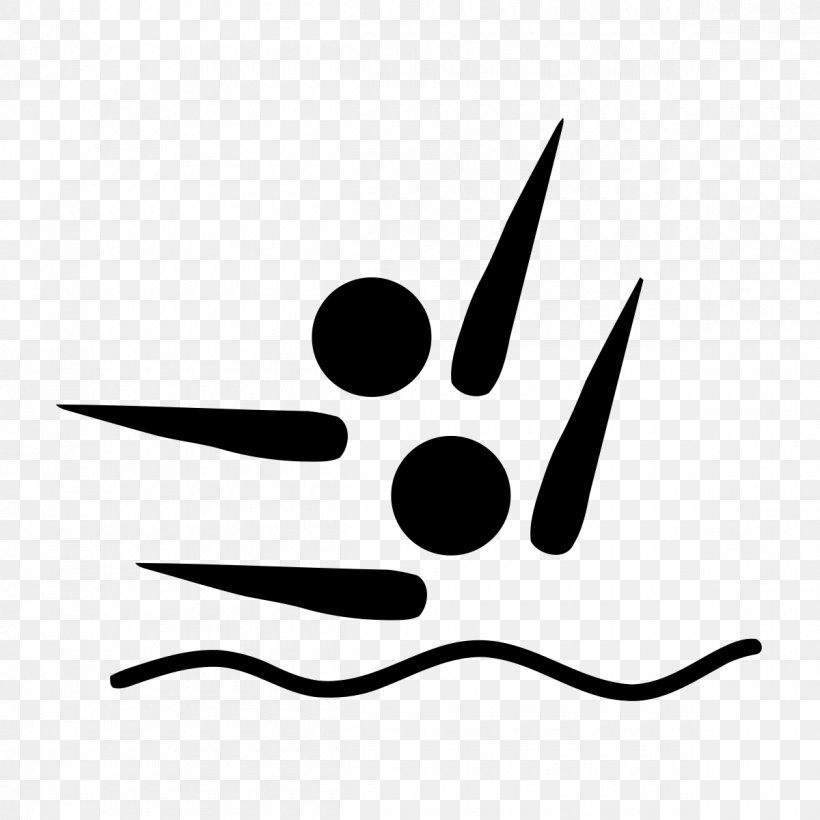Summer Olympic Games Synchronised Swimming, PNG, 1200x1200px, Olympic Games, Black, Black And White, Diving, Flower Download Free