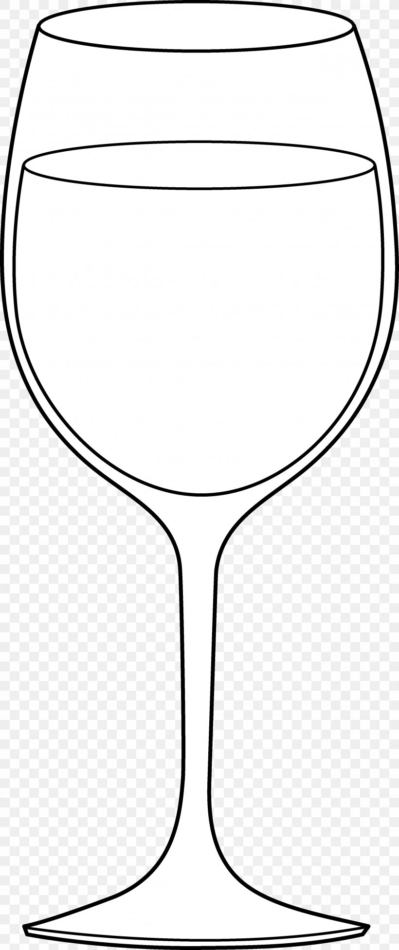 White Wine Wine Glass Clip Art, PNG, 2565x6112px, White Wine, Area, Black And White, Bottle, Chalice Download Free
