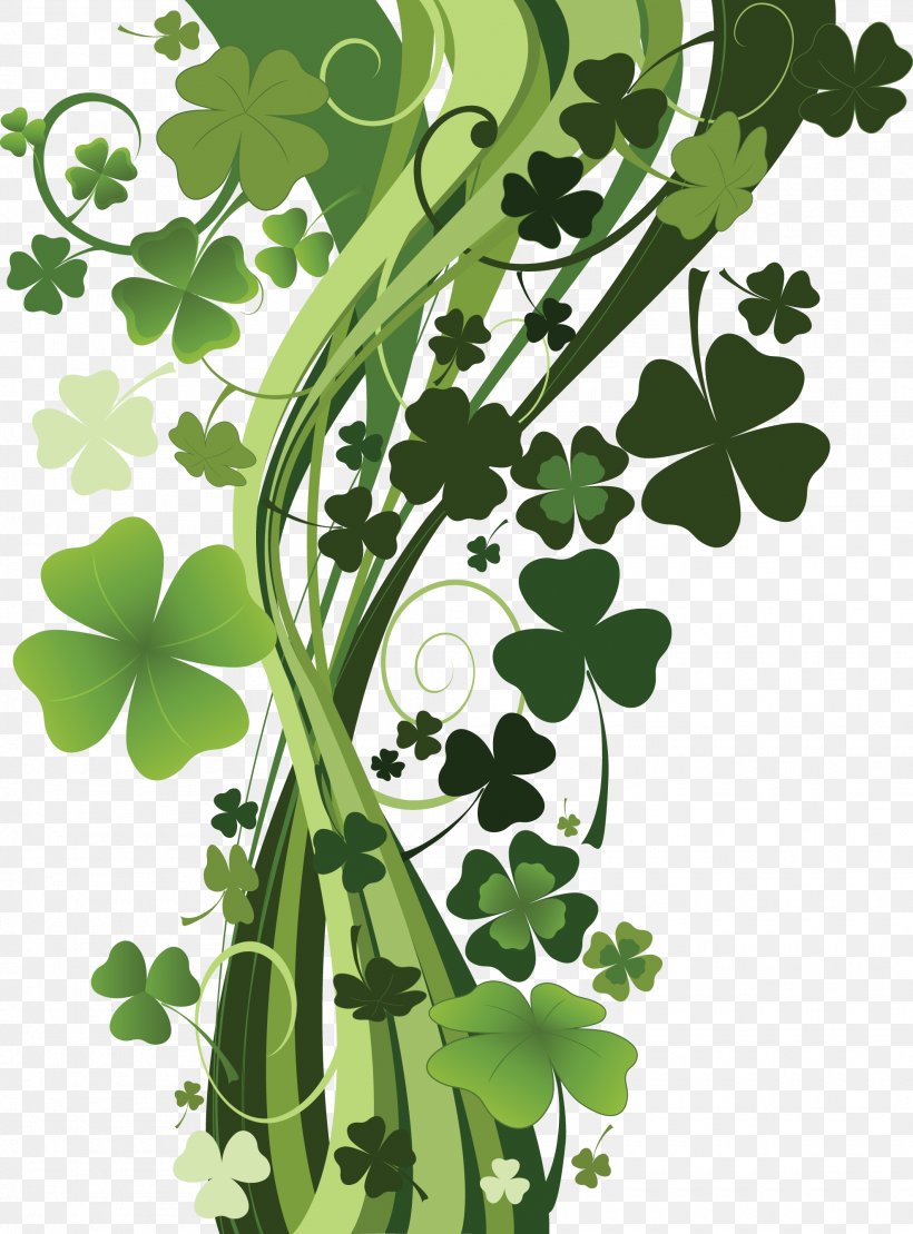 Four-leaf Clover Shamrock Saint Patrick's Day, PNG, 1975x2672px, Fourleaf Clover, Branch, Clover, Flora, Flower Download Free