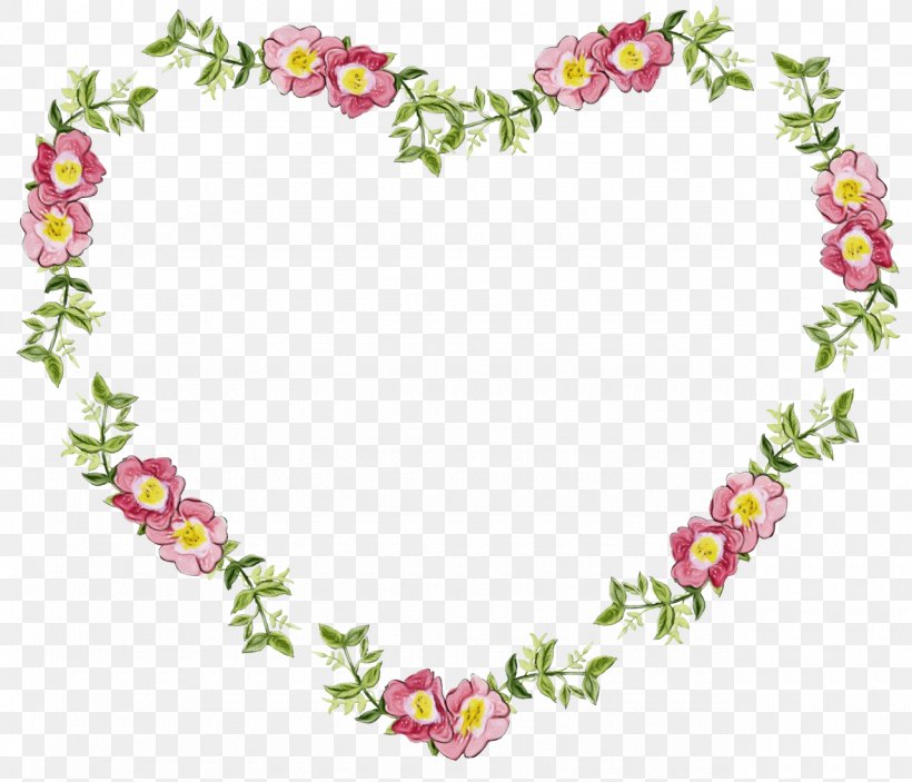 Heart Pink Lei Plant Flower, PNG, 1280x1098px, Watercolor, Flower, Heart, Lei, Paint Download Free