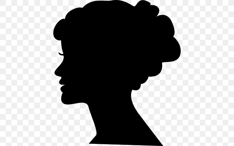 Silhouette Woman Female Clip Art, PNG, 512x512px, Silhouette, Aiste Miseviciute, Black, Black And White, Black Hair Download Free