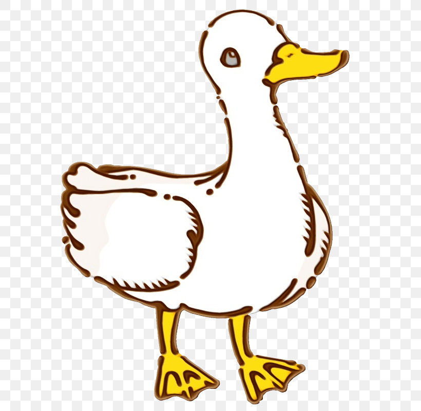 Duck Line Art Cartoon Animal Figurine Beak, PNG, 800x800px, Watercolor, Animal Figurine, Beak, Biology, Birds Download Free
