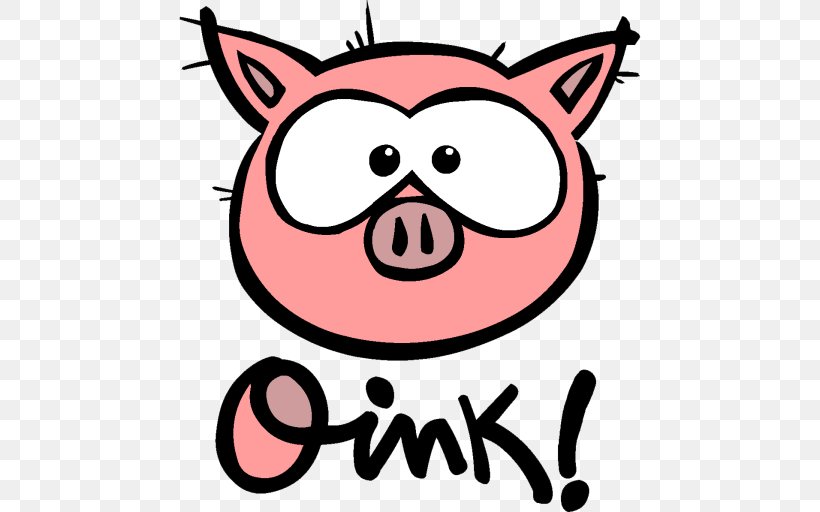 Logo Oink Oink Domestic Pig P I G PIG Little Bit, PNG, 512x512px, Logo, Android, Artwork, Blog, Domestic Pig Download Free
