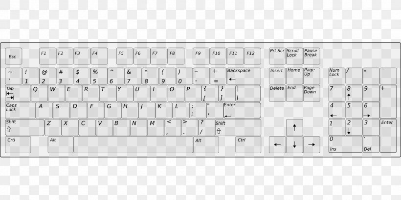 Computer Keyboard Laptop Delete Key Input Devices Clip Art, PNG ...