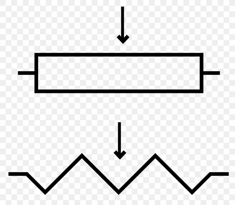 Resistor Electrical Resistance And Conductance Electronics Symbol Electrical Conductance, PNG, 1170x1024px, Resistor, Area, Black, Black And White, Brand Download Free