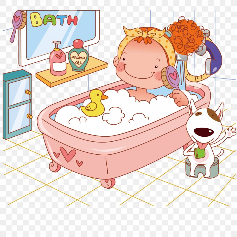 Bathing Clip Art Cartoon Image Vector Graphics, PNG, 1240x1240px, Bathing, Area, Art, Baby Products, Baths Download Free