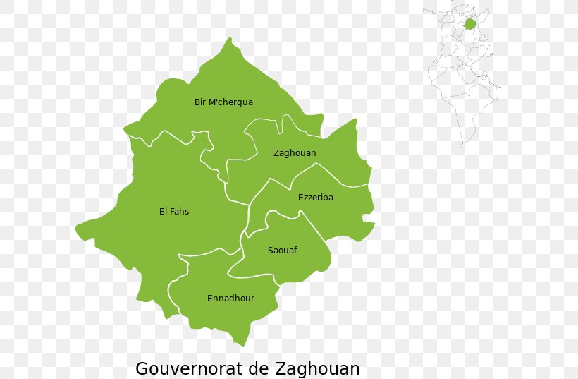 Circonscription De Zaghouan Governorates Of Tunisia Map Bir Mcherga, PNG, 607x537px, Zaghouan, Area, Border, Electoral District, Governorates Of Tunisia Download Free