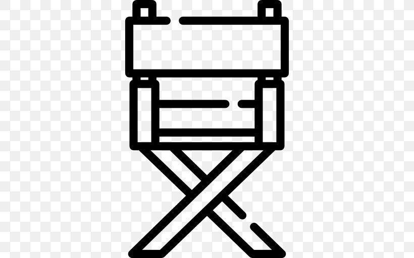 Director Chair, PNG, 512x512px, Television, Area, Black And White, Illustrator, Monochrome Photography Download Free