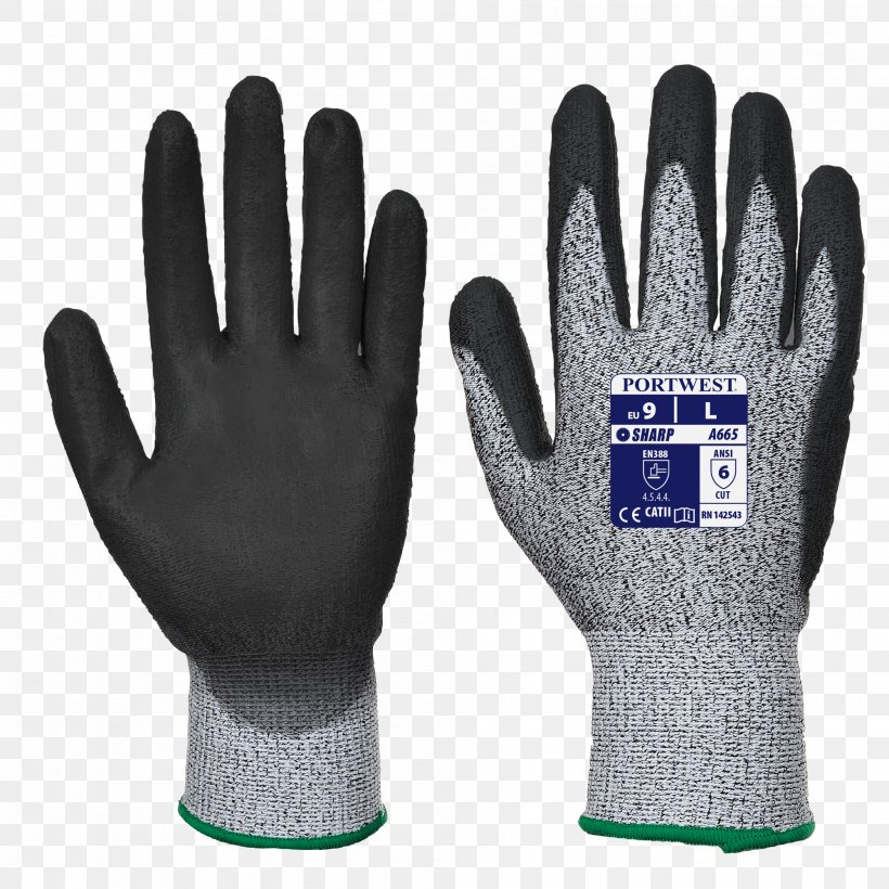 Cut-resistant Gloves Portwest Personal Protective Equipment Polyurethane, PNG, 2000x2000px, Cutresistant Gloves, Bicycle Glove, Clothing Sizes, Color, Cutting Download Free
