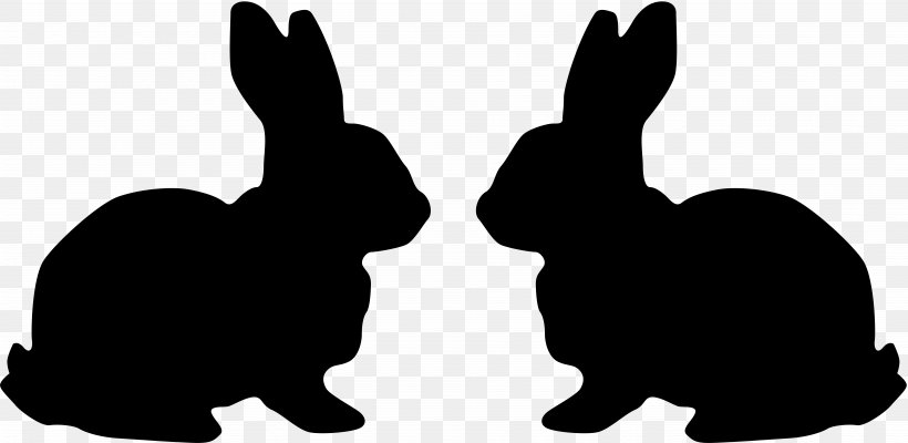 Hare Easter Bunny White Rabbit Clip Art, PNG, 7500x3665px, Hare, Black, Black And White, Cartoon, Domestic Rabbit Download Free