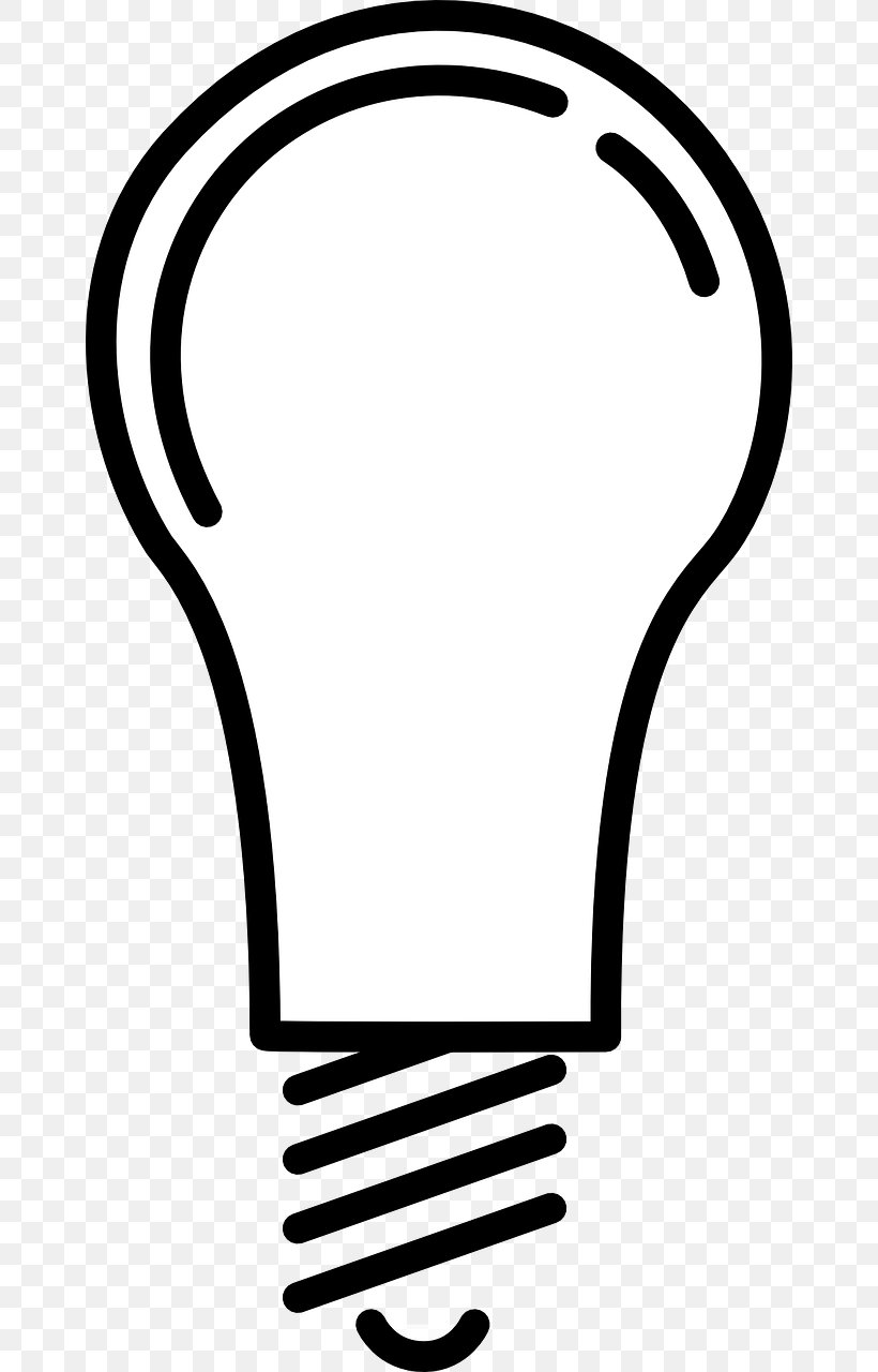 Incandescent Light Bulb Lamp Electric Light Clip Art, PNG, 660x1280px, Light, Black And White, Electric Light, Electricity, Incandescence Download Free