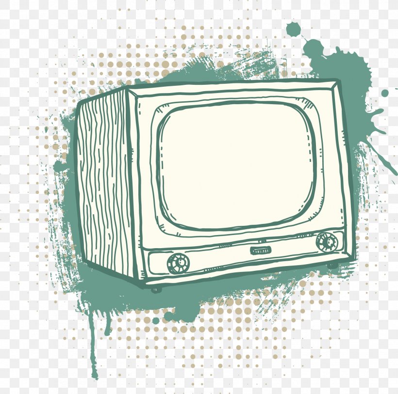 Television Set Drawing Illustration, PNG, 1887x1872px, Television Set, Brand, Drawing, Illustrator, Rectangle Download Free
